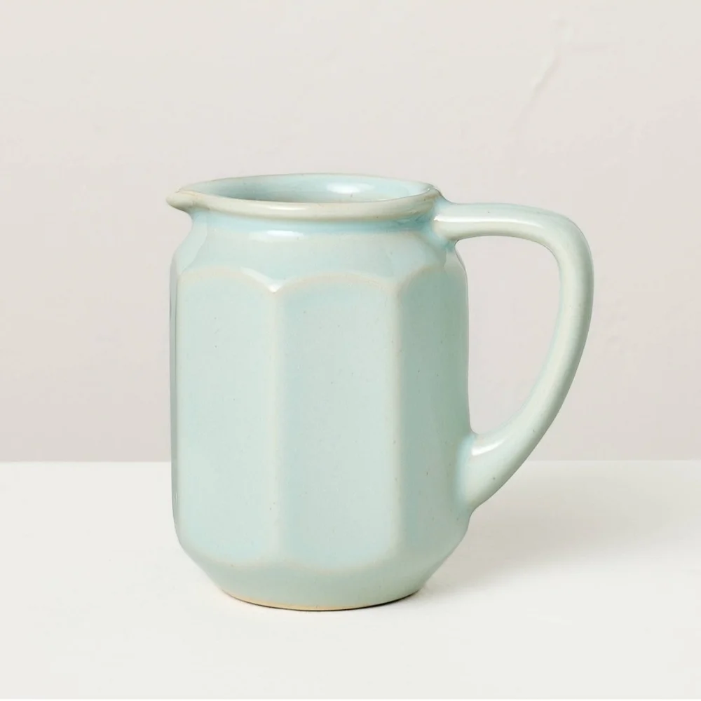 Hearth & Hand With Magnolia 8 fl oz Stoneware Beverage Pitcher Peace Blue